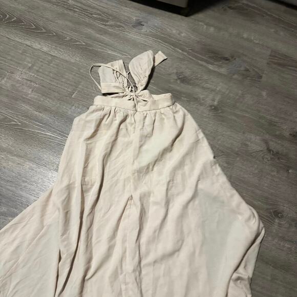 Travachic Ring Linked Criss-Cross Tie Backless M-Slit Hem Dress - Picture 5 of 6